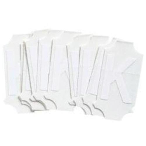 Quick-Align®Individual Gothic Number and Letter Labels - K, White, 6"