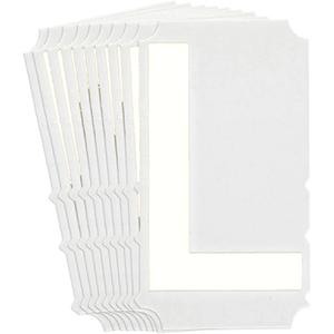 Quick-Align®Individual Gothic Number and Letter Labels - L, White, 6"