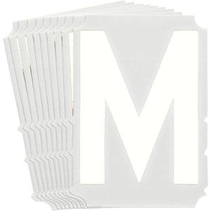 Quick-Align® Individual Gothic Number & Letter Labels - M, White, 6"