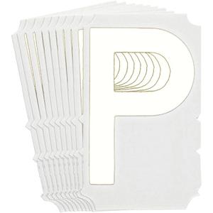 Quick-Align® Individual Gothic Number & Letter Labels - P, White, 6"