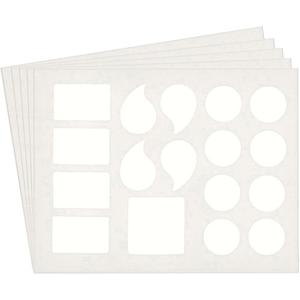 Quick-Align® Individual Gothic Number & Letter Labels - Assorted Punctuation, White, 6", Package, 10