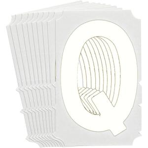 Quick-Align® Individual Gothic Number & Letter Labels - Q, White, 6"