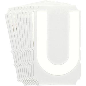 Quick-Align® Individual Gothic Number & Letter Labels - U, White, 6"