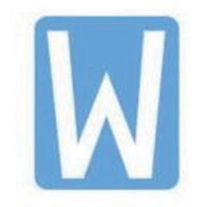 Quick-Align® Individual Gothic Number & Letter Labels - W, White, 6"