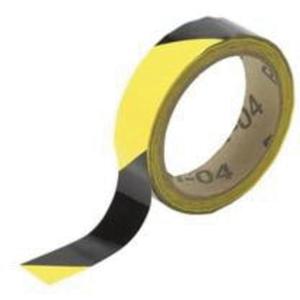 Marking Tape - Black and Yellow, Vinyl, 1", 54'