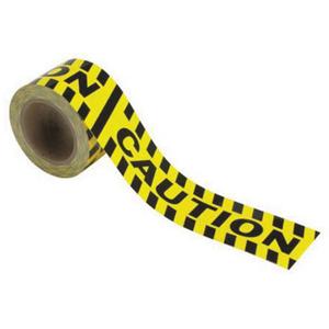 "Caution" Marking Tape - Black and Yellow, Vinyl, 3", 60'