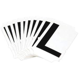 Reflective Individual Number and Letter Labels - I, Black on Silver, 1"