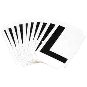 Reflective Individual Number & Letter Labels - M, Black on Silver, 1"