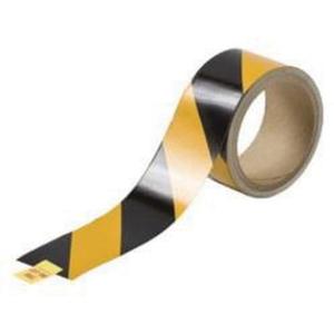 Reflective Marking Tape - Black and Yellow, Acrylic, 2", 15'