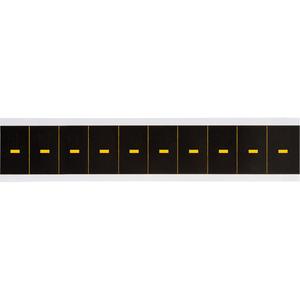 Individual Number & Letter Labels - Dash (-), Yellow on Black, 2", 10