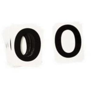 Quick-Align® Individual Number and Letter Labels - 0, Black, 1"