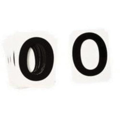 Quick-Align® Individual Number and Letter Labels - 0, Black, 1"