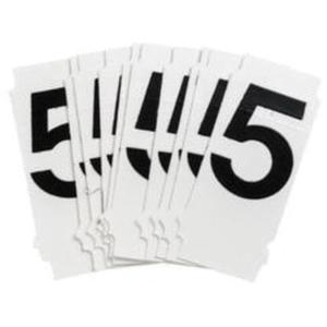 Quick-Align® Individual Number and Letter Labels - 5, Black, 1"