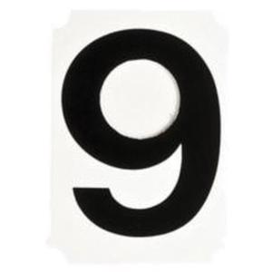 Quick-Align® Individual Number and Letter Labels - 9, Black, 1"