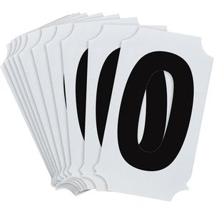 Quick-Align® Individual Number and Letter Labels - 0, Black, 2"