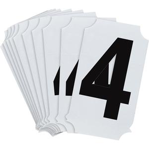Quick-Align® Individual Number and Letter Labels - 4, Black, 2"