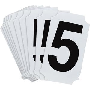 Quick-Align® Individual Number and Letter Labels - 5, Black, 2"