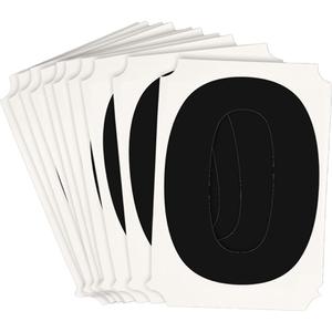 Quick-Align® Individual Number and Letter Labels - 0, Black, 3"