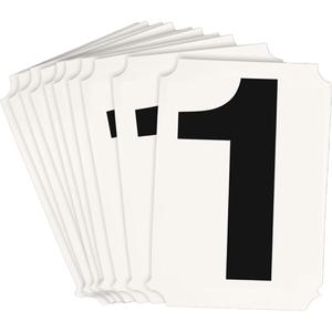 Quick-Align® Individual Number and Letter Labels - 1, Black, 3"