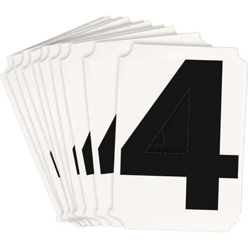 Quick-Align® Individual Number and Letter Labels - 4, Black, 3"