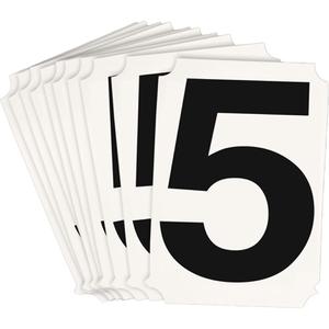 Quick-Align® Individual Number and Letter Labels - 5, Black, 3"