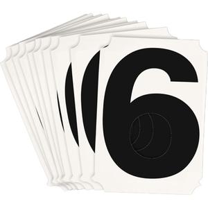 Quick-Align® Individual Number and Letter Labels - 6, Black, 3"