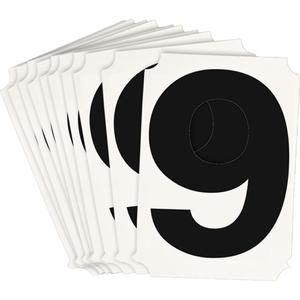 Quick-Align® Individual Number and Letter Labels - 9, Black, 3"