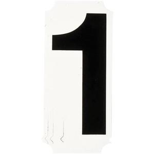 Quick-Align® Individual Number and Letter Labels - 1, Black, 4"