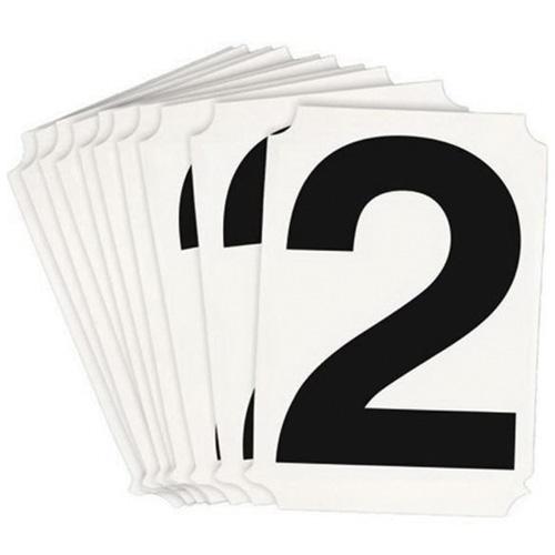 Quick-Align® Individual Number and Letter Labels - 2, Black, 4"