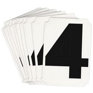 Quick-Align® Individual Number and Letter Labels - 4, Black, 4"