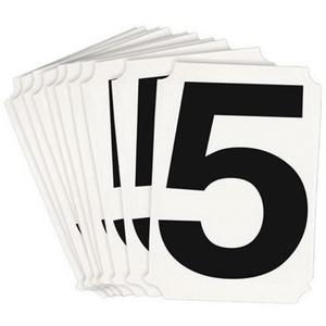 Quick-Align® Individual Number and Letter Labels - 5, Black, 4"