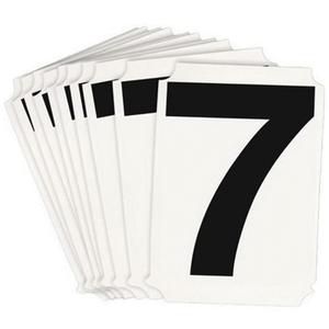 Quick-Align® Individual Number and Letter Labels - 7, Black, 4"