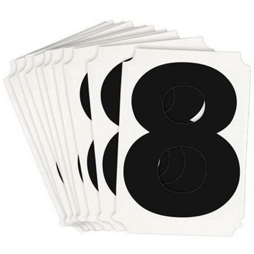 Quick-Align® Individual Number and Letter Labels - 8, Black, 4"