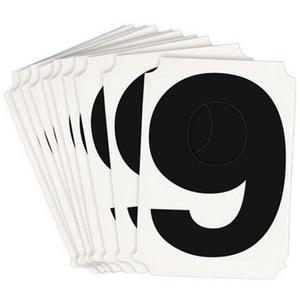 Quick-Align® Individual Number and Letter Labels - 9, Black, 4"