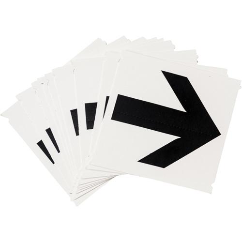 Quick-Align® Individual Number and Letter Labels - Arrow Symbol, Black, 4", Uppercase