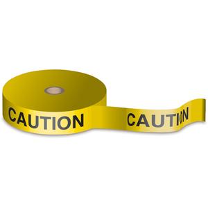 Bio-Degradable Flagging Tape - 1.5 mils, 150', 3", Black on Yellow, English, Caution