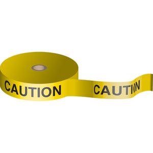 Bio-Degradable Flagging Tape - 1.5 mils, 150', 3", Black on Yellow, English, Caution Do Not Enter