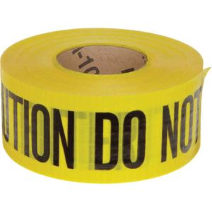 Reinforced Barricade Tape - 4 mils, 500', 3", Black on Yellow, English, Caution Do Not Enter