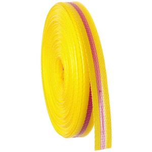Woven Barricade Tape - 3 mils, 150', 3/4", Magenta on Yellow, Blank