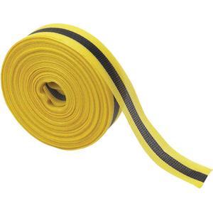 Woven Barricade Tape - 2 mils, 200', 2", Black on Yellow, Blank