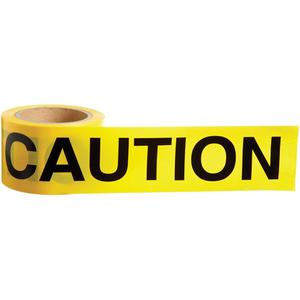 Barricade Tape - 3.5 mils, 200', 3", Black on Yellow, English