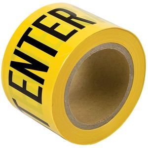 Barricade Tape - 3 mils, 200', 3", Black on Yellow, English, Caution Do Not Enter