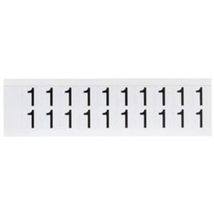 Individual Number and Letter Labels - 1, Black on White, 5/8", 20
