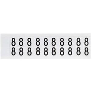 Individual Number and Letter Labels - 8, Black on White, 5/8", 20