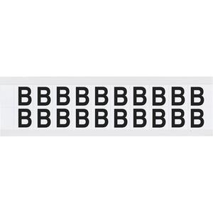 Individual Number and Letter Labels - B, Black on White, 5/8", 20