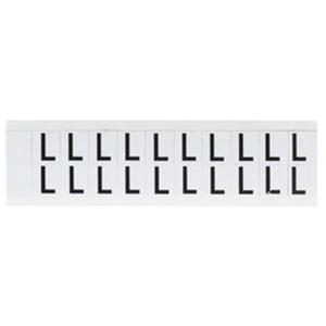 Individual Number and Letter Labels - L, Black on White, 5/8", 20