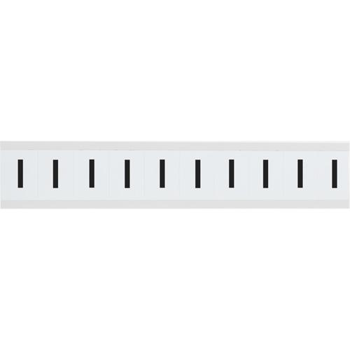Individual Number and Letter Labels - I, Black on White, 1", 10
