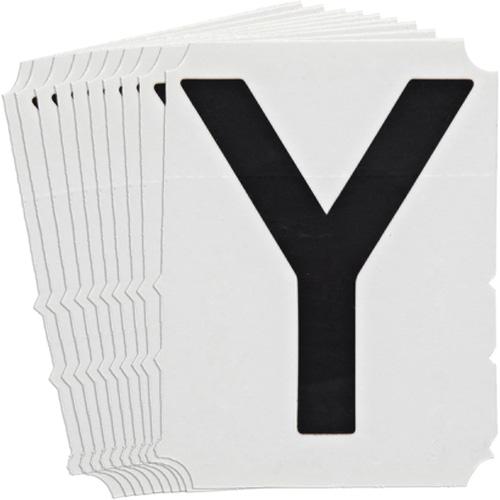 Quick-Align® Individual Gothic Number & Letter Labels - Y, Black, 6"