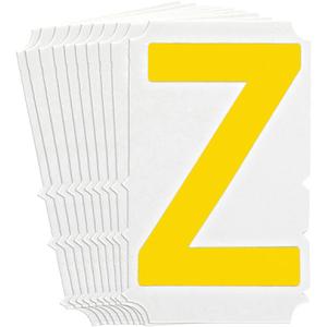 Quick-Align® Individual Gothic Number & Letter Labels - Z, Yellow, 4"
