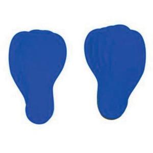 Floor Marking Labels - Blue, Vinyl, 3.75", 12", Footprint, Package, 10